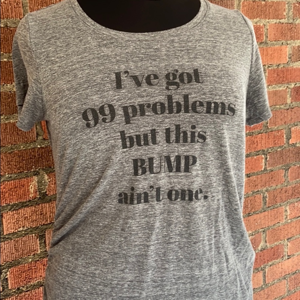 Motherhood Maternity Heather Gray T-Shirt - XL